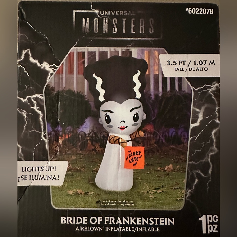 Universal Monsters Bride of Frankenstein Inflatable - Black and White